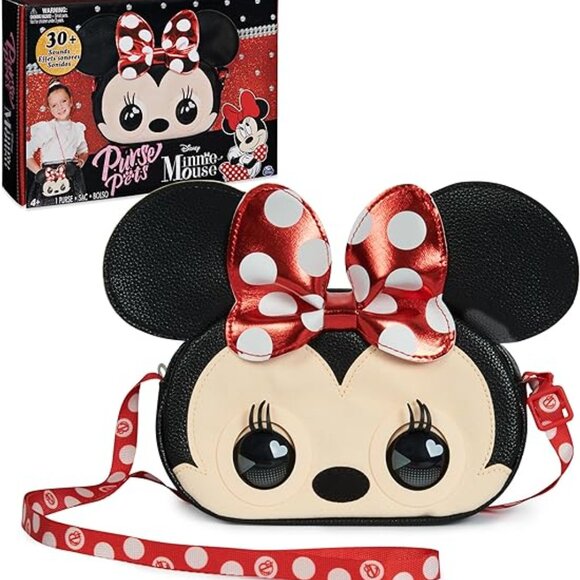 NEW Disney Minnie Mouse Purse Pets Interactive Toy Plush Shoulder Bag Crossbody - Picture 1 of 15